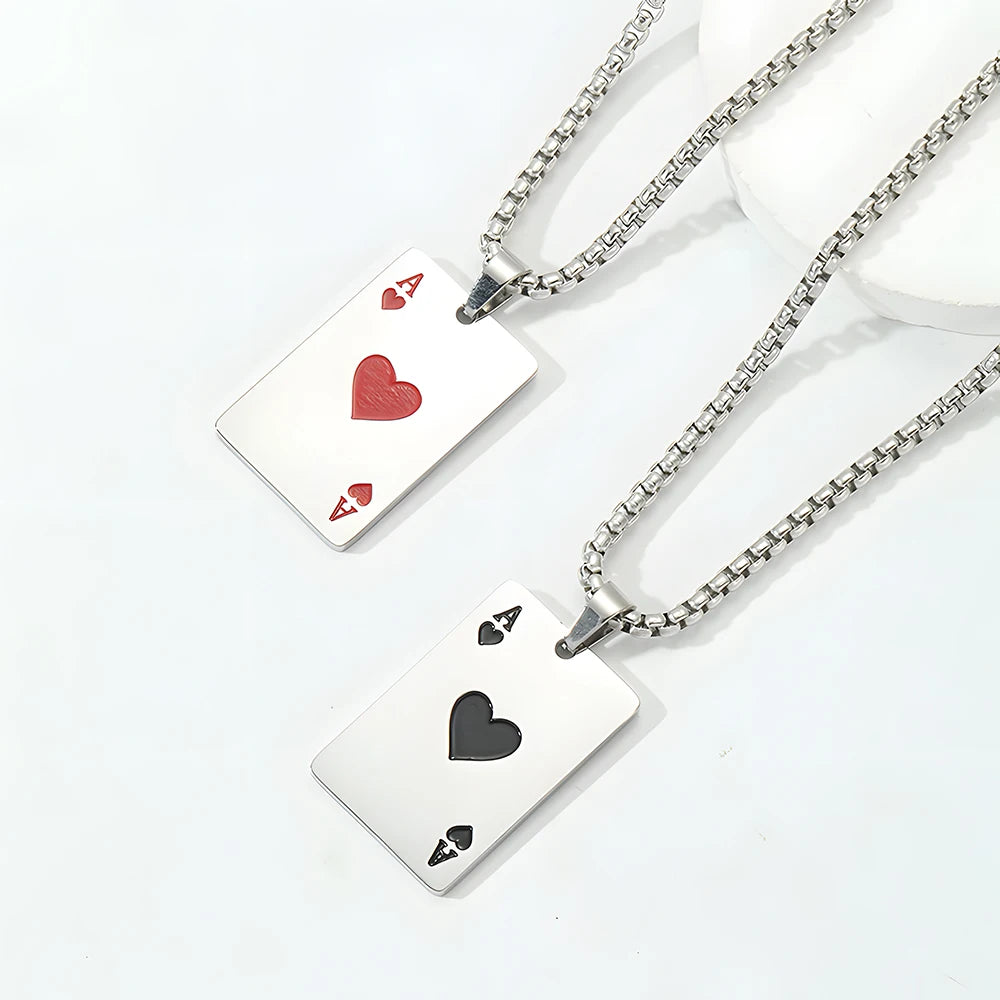 Poker Card Ace of Spades Necklace 3 Unique Choices