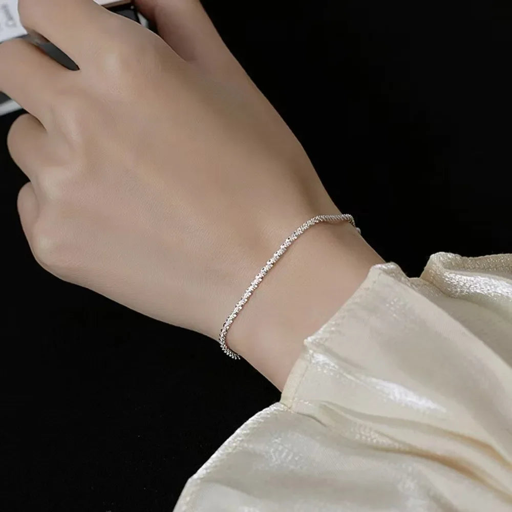 New Popular Silver Sparkling Clavicle Choker or Bracelet