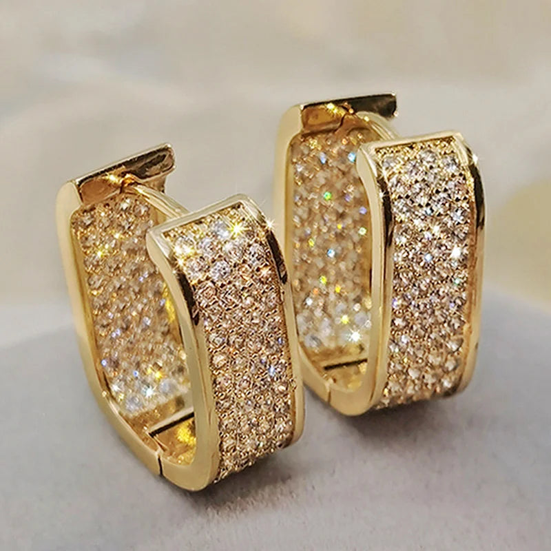 Huitan Hoop Luxury Earrings