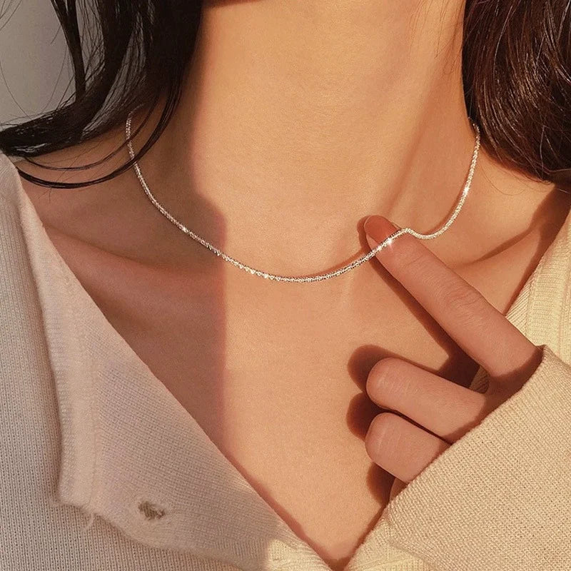 New Popular Silver Sparkling Clavicle Choker or Bracelet