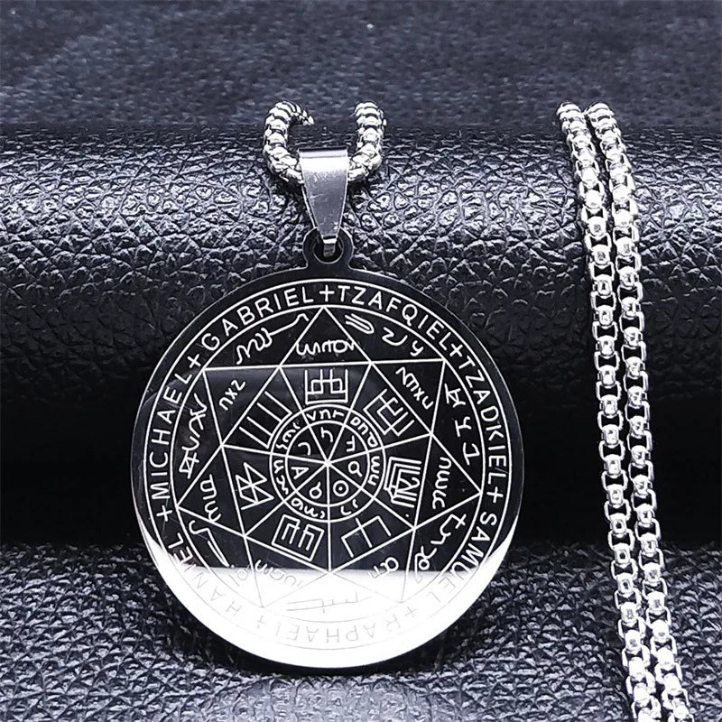 Seven Archangels Amulet Seal of Solomon Talisman Necklace