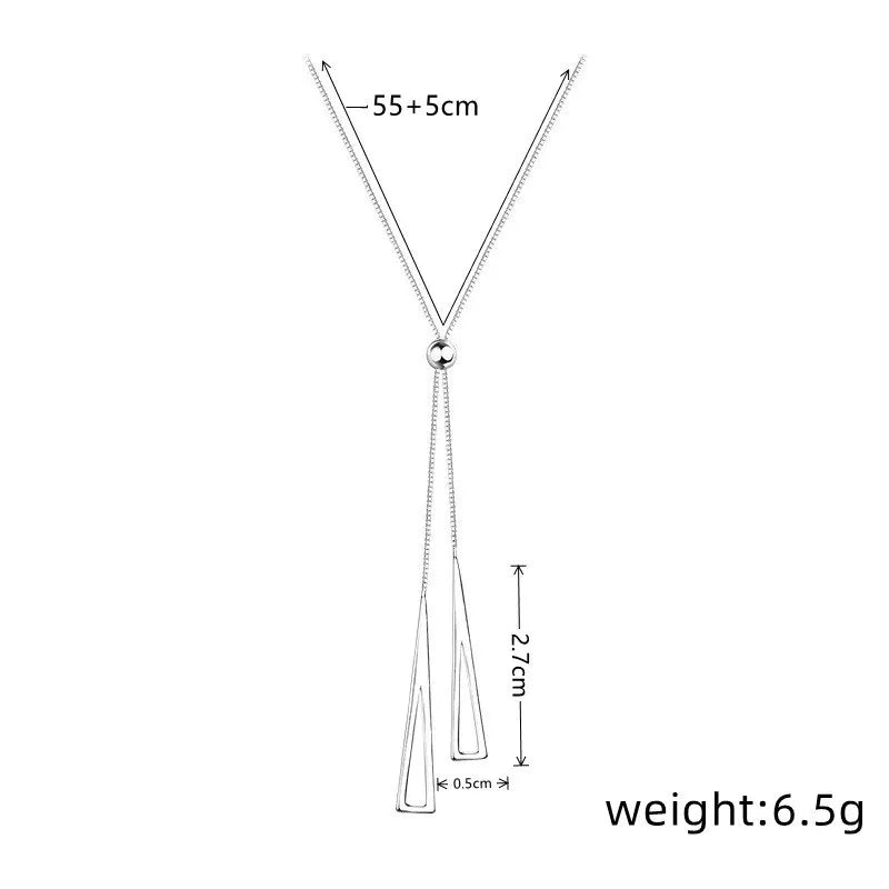 Ladies Fashionable Tassel Copper Beads Adjustable Necklace