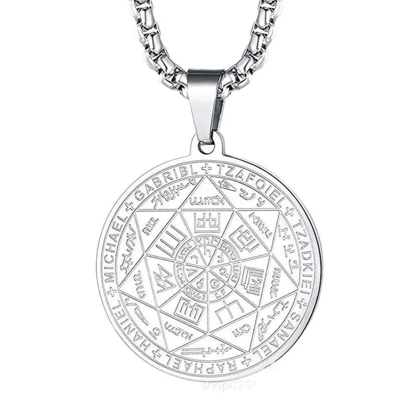 Seven Archangels Amulet Seal of Solomon Talisman Necklace