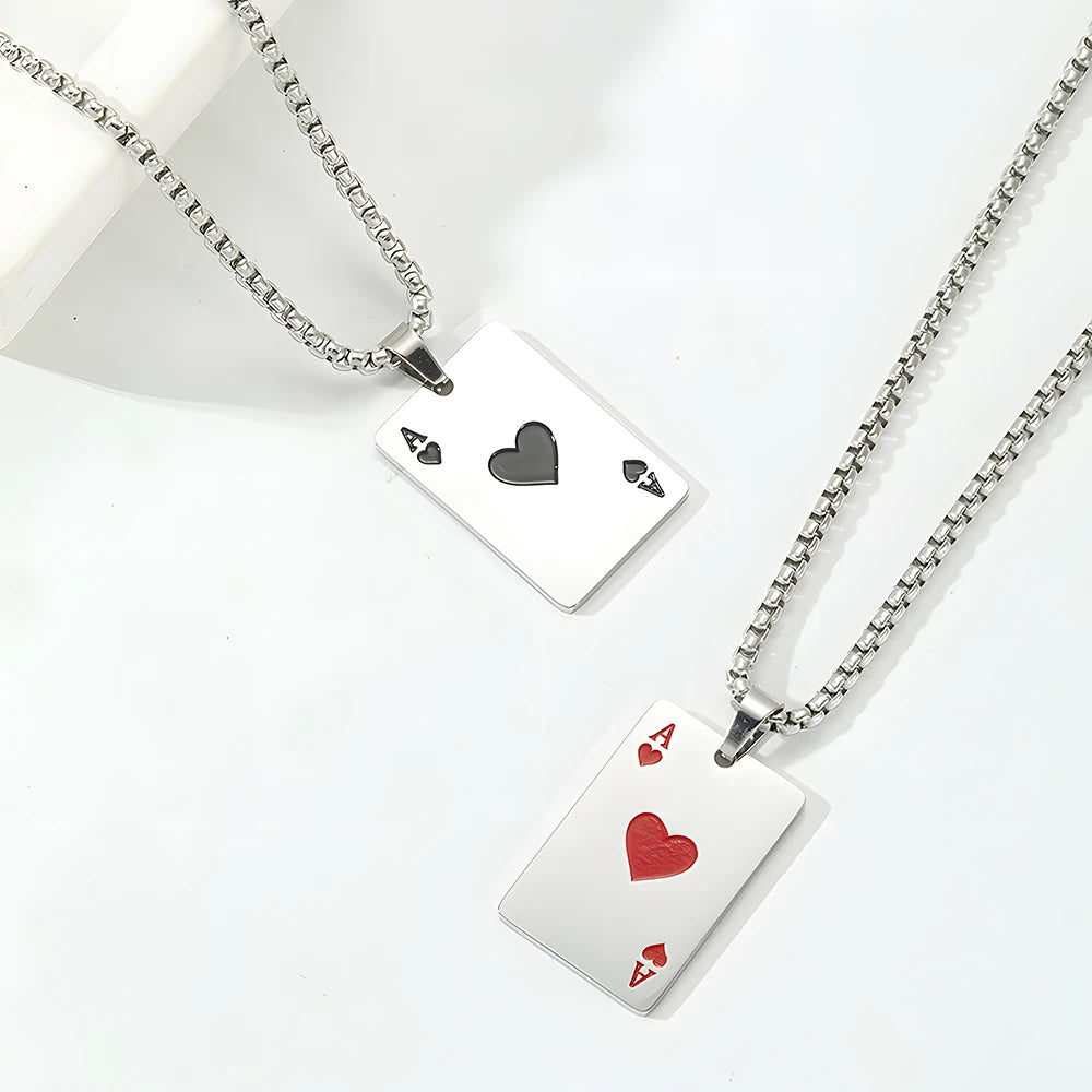 Poker Card Ace of Spades Necklace 3 Unique Choices