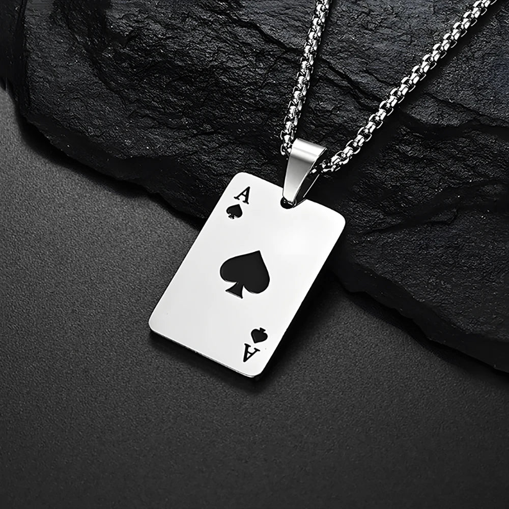 Poker Card Ace of Spades Necklace 3 Unique Choices