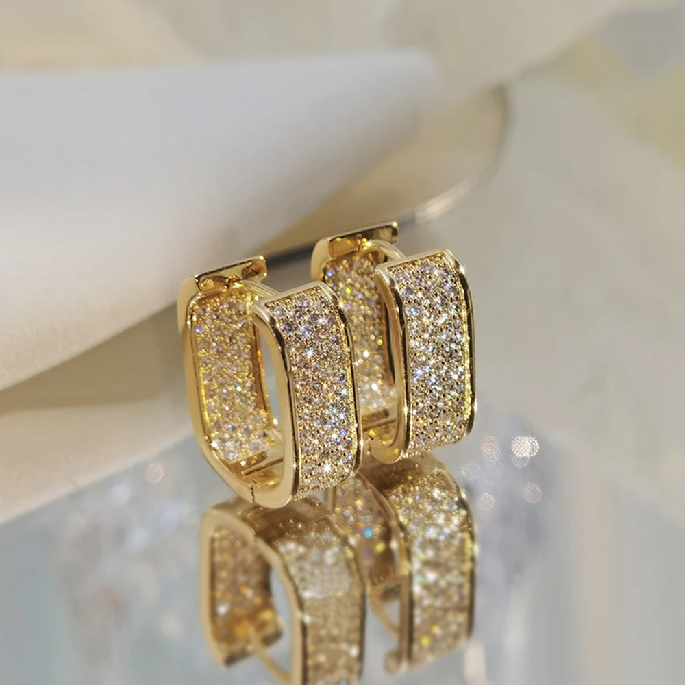 Huitan Hoop Luxury Earrings