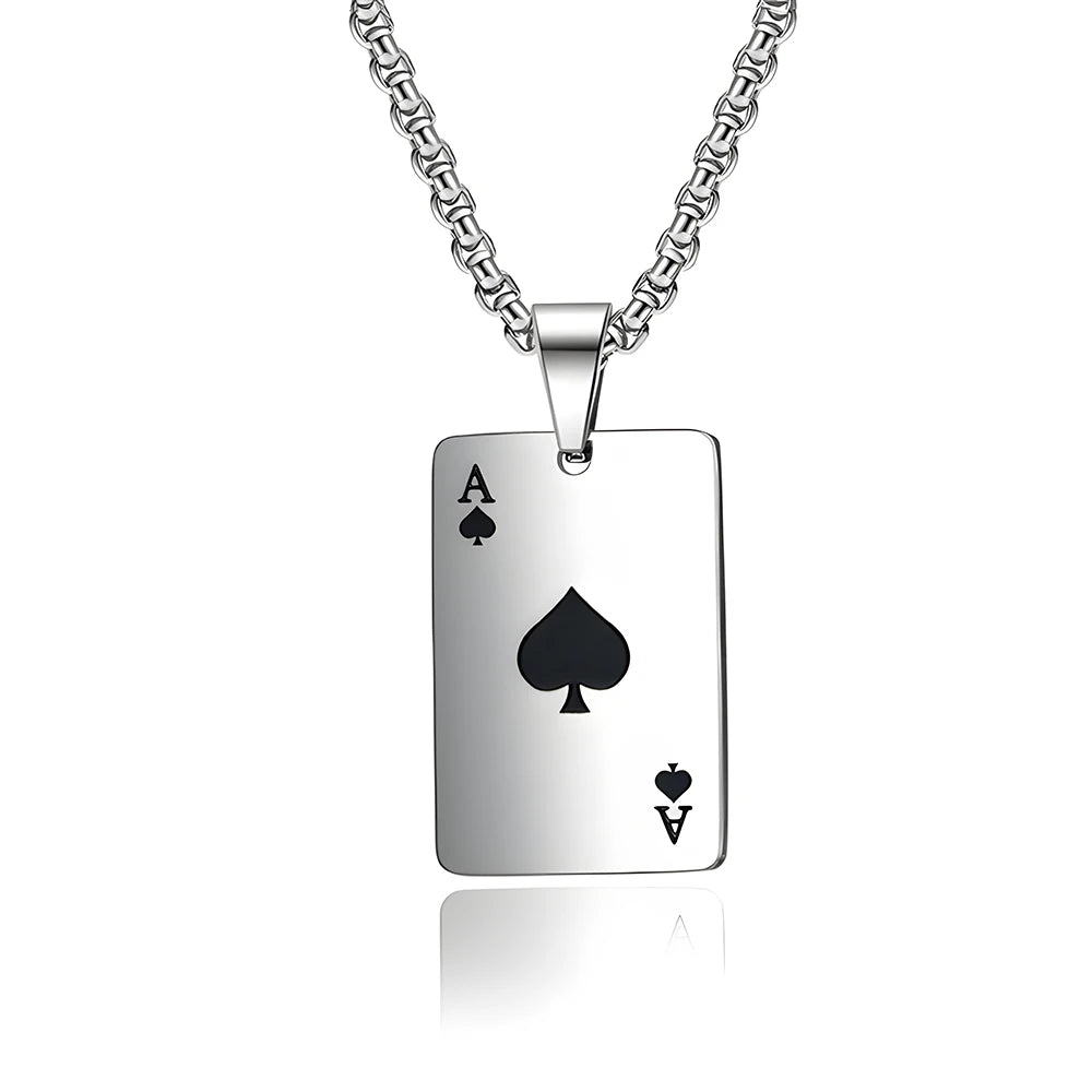 Poker Card Ace of Spades Necklace 3 Unique Choices