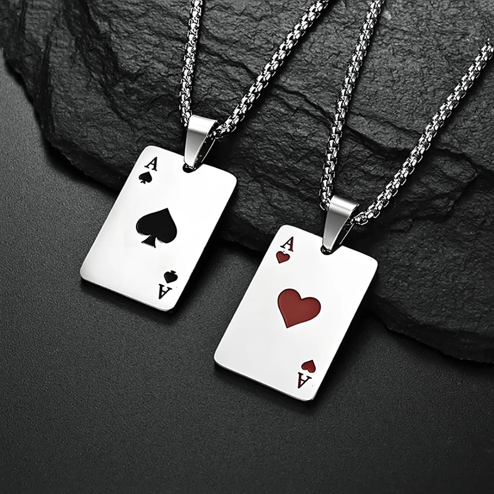 Poker Card Ace of Spades Necklace 3 Unique Choices