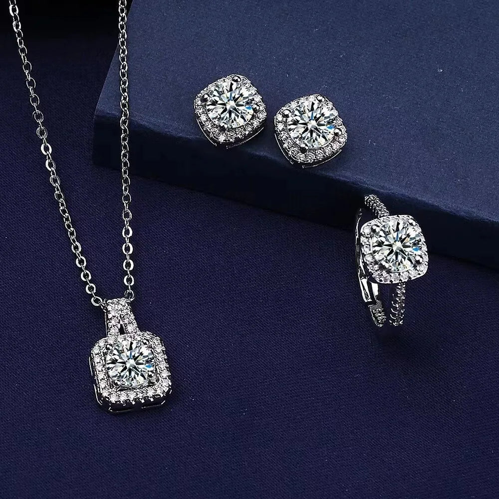 Luxury Jewelry Set, Women's Elegant Necklace, Earrings & Ring Set, Perfect Gift