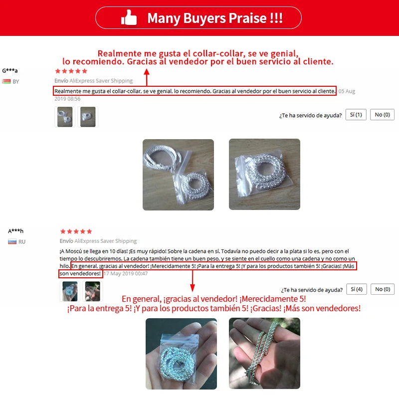 DOTEFFIL 925 Sterling Silver 5mm Round Box Chain 18/20/24 Inch Necklace