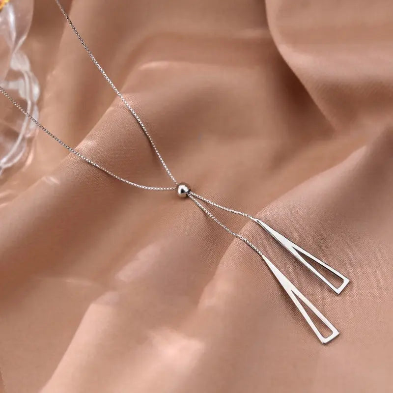 Ladies Fashionable Tassel Copper Beads Adjustable Necklace